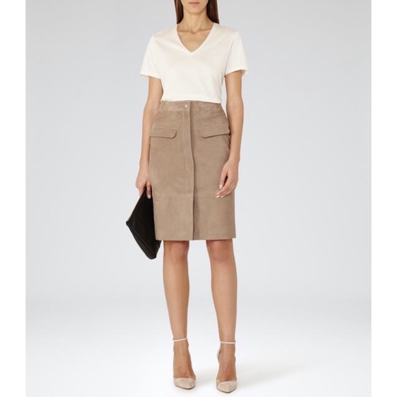Reiss Dresses & Skirts - Reiss NWT Raine Suede Leather Pencil Skirt